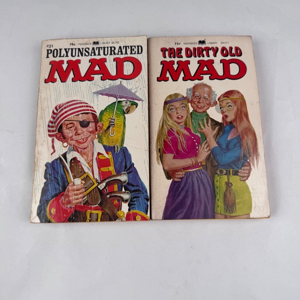 The Dirty Old MAD, polyunsaturated MAD Paperback Book lot of 2